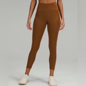 Brown / Tan Power Thru High Rise Tight Lululemon High-Waisted Leggings